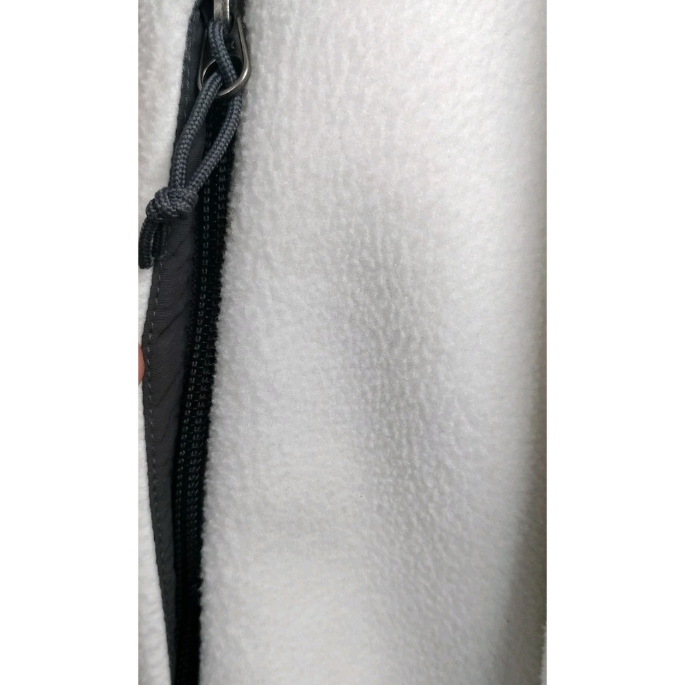 TNF The North Face Denali Fleece Jacket Womens XL White Gray Full Zip Polartec - Picture 15 of 16